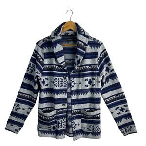 Junk Food Clothing Men's Cardigan Sweater Southwestern Aztec Sz S